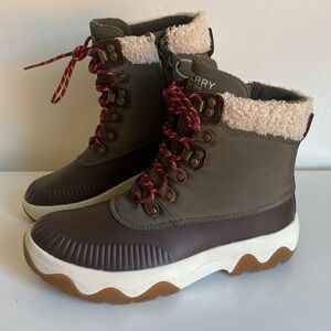 SPERRY Winter Boots Womens Size 8.5 US Acadia Cold Weather Snow Boot Olive Green